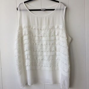 Avenue - White sleeveless blouse - 26